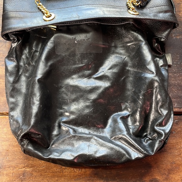 BALLY Vintage Leather Chain Strap Bucket Bag / Petite Tote, Black & Gold - Picture 14 of 17